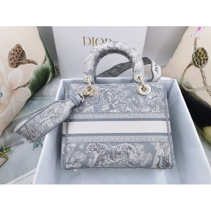 Lady D-Lite Bag Reverse Embroidery