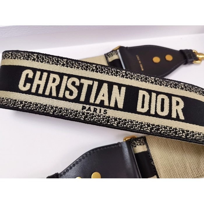 Christian Dior Embroidered 'Christian Dior' Shoulder-Strap